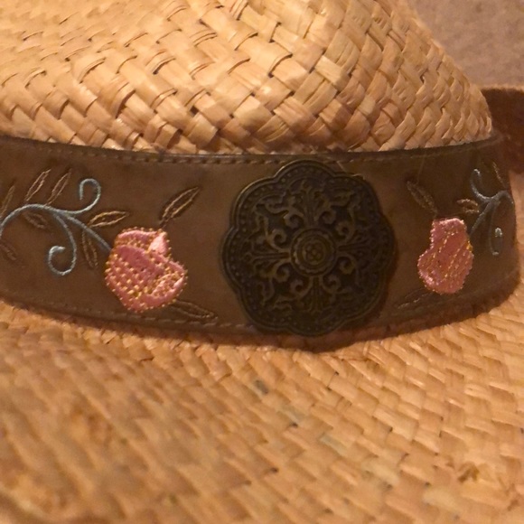 Cowboy Hat with embroidered faux leather. - Picture 3 of 3